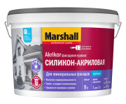 Матовая силикон-акриловая краска Marshall Akrikor